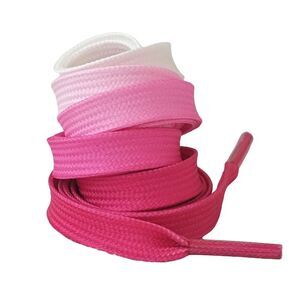 Colorful Gradient Shoelaces Flat Shoestring 1 Pair 120cm/47.24" Red